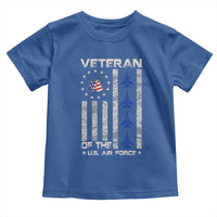 Veteran Of The US Air Force Toddler T Shirt Vintage Camo USA Flag Veterans - Wonder Print Shop