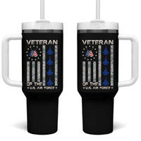 Veteran Of The US Air Force Tumbler With Handle Vintage Camo USA Flag Veterans - Wonder Print Shop