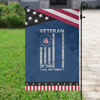Veteran Of The US Air Force Garden Flag Vintage Camo USA Flag Veterans
