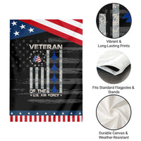 Veteran Of The US Air Force Garden Flag Vintage Camo USA Flag Veterans