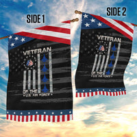 Veteran Of The US Air Force Garden Flag Vintage Camo USA Flag Veterans