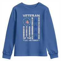 Veteran Of The US Air Force Youth Sweatshirt Vintage Camo USA Flag Veterans - Wonder Print Shop