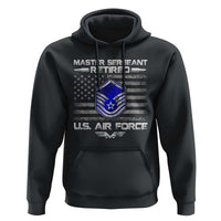 Retired Master Sergeant Of The Air Force Veteran Hoodie Vintage USA Flag Veterans - Wonder Print Shop