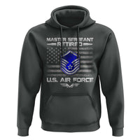 Retired Master Sergeant Of The Air Force Veteran Hoodie Vintage USA Flag Veterans - Wonder Print Shop