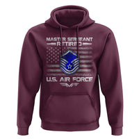 Retired Master Sergeant Of The Air Force Veteran Hoodie Vintage USA Flag Veterans - Wonder Print Shop