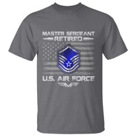 Retired Master Sergeant Of The Air Force Veteran T Shirt Vintage USA Flag Veterans - Wonder Print Shop