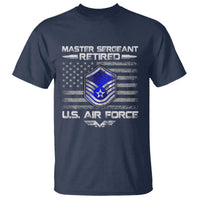 Retired Master Sergeant Of The Air Force Veteran T Shirt Vintage USA Flag Veterans - Wonder Print Shop