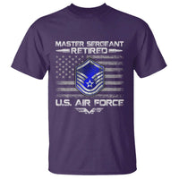 Retired Master Sergeant Of The Air Force Veteran T Shirt Vintage USA Flag Veterans - Wonder Print Shop