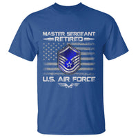 Retired Master Sergeant Of The Air Force Veteran T Shirt Vintage USA Flag Veterans - Wonder Print Shop