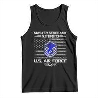 Retired Master Sergeant Of The Air Force Veteran Tank Top Vintage USA Flag Veterans - Wonder Print Shop