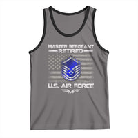 Retired Master Sergeant Of The Air Force Veteran Tank Top Vintage USA Flag Veterans - Wonder Print Shop