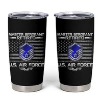 Retired Master Sergeant Of The Air Force Veteran Tumbler Cup Vintage USA Flag Veterans - Wonder Print Shop