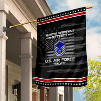 Retired Master Sergeant Of The Air Force Veteran Garden Flag Vintage USA Flag Veterans