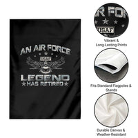 An Air Force Legend Has Retired Garden Flag Vintage Camo US Veteran - Wonder Print Shop