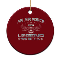 An Air Force Legend Has Retired Ceramic Ornament Vintage Camo US Veteran - Wonder Print Shop