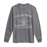 An Air Force Legend Has Retired Long Sleeve Shirt Vintage Camo US Veteran - Wonder Print Shop