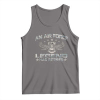 An Air Force Legend Has Retired Tank Top Vintage Camo US Veteran - Wonder Print Shop