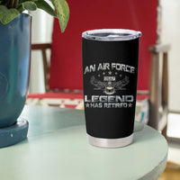 An Air Force Legend Has Retired Tumbler Cup Vintage Camo US Veteran - Wonder Print Shop