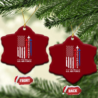 Air Force Veteran Ceramic Ornament Vintage US Flag - Wonder Print Shop