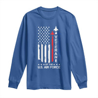 Air Force Veteran Long Sleeve Shirt Vintage US Flag - Wonder Print Shop