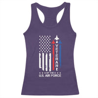 Air Force Veteran Racerback Tank Top Vintage US Flag - Wonder Print Shop