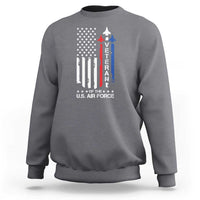 Air Force Veteran Sweatshirt Vintage US Flag - Wonder Print Shop