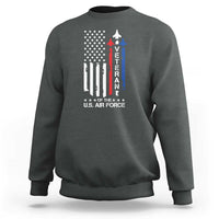 Air Force Veteran Sweatshirt Vintage US Flag - Wonder Print Shop