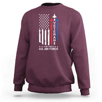 Air Force Veteran Sweatshirt Vintage US Flag - Wonder Print Shop