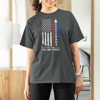 Air Force Veteran T Shirt For Women Vintage US Flag - Wonder Print Shop
