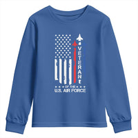 Air Force Veteran Youth Sweatshirt Vintage US Flag - Wonder Print Shop