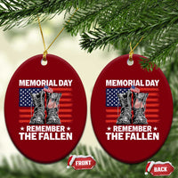 Memorial Day Remember The Fallen Ceramic Ornament Veteran Military Vintage USA Flag - Wonder Print Shop
