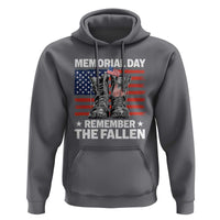 Memorial Day Remember The Fallen Hoodie Veteran Military Vintage USA Flag - Wonder Print Shop