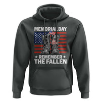 Memorial Day Remember The Fallen Hoodie Veteran Military Vintage USA Flag - Wonder Print Shop