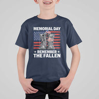 Memorial Day Remember The Fallen T Shirt For Kid Veteran Military Vintage USA Flag - Wonder Print Shop