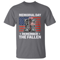 Memorial Day Remember The Fallen T Shirt Veteran Military Vintage USA Flag - Wonder Print Shop
