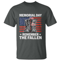 Memorial Day Remember The Fallen T Shirt Veteran Military Vintage USA Flag - Wonder Print Shop
