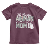 Proud Air Force Family Toddler T Shirt My Favorite Airman Calls Me Mom - Wonder Print Shop