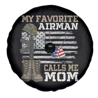 Proud Air Force Mom Spare Tire Cover My Favorite Airman Military Family Camo US Flag - Wonder Print Shop