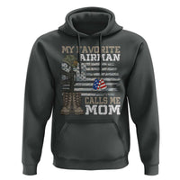 Proud Air Force Mom Hoodie My Favorite Airman Military Family Camo US Flag - Wonder Print Shop