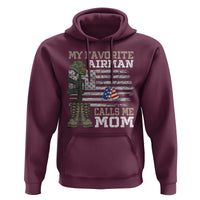 Proud Air Force Mom Hoodie My Favorite Airman Military Family Camo US Flag - Wonder Print Shop