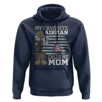 Proud Air Force Mom Hoodie My Favorite Airman Military Family Camo US Flag - Wonder Print Shop