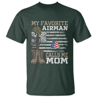 Proud Air Force Mom T Shirt My Favorite Airman Military Family Camo US Flag - Wonder Print Shop