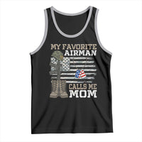 Proud Air Force Mom Tank Top My Favorite Airman Military Family Camo US Flag - Wonder Print Shop