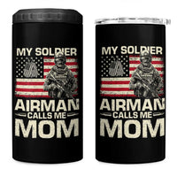 Proud Air Force Mom 4 in 1 Can Cooler Tumbler My Soldier Airman Calls Me Mom US Flag - Wonder Print Shop