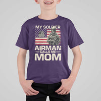 Proud Air Force Mom T Shirt For Kid My Soldier Airman Calls Me Mom US Flag - Wonder Print Shop