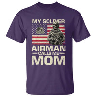 Proud Air Force Mom T Shirt My Soldier Airman Calls Me Mom US Flag - Wonder Print Shop
