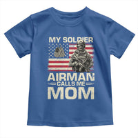 Proud Air Force Mom Toddler T Shirt My Soldier Airman Calls Me Mom US Flag - Wonder Print Shop