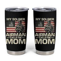 Proud Air Force Mom Tumbler Cup My Soldier Airman Calls Me Mom US Flag - Wonder Print Shop