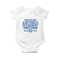 Veteran US Air Force Baby Onesie This Is My Retirement Uniform - Wonder Print Shop