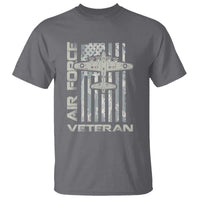 Air Force Veteran T Shirt Vintage Camo USA Flag Veterans - Wonder Print Shop